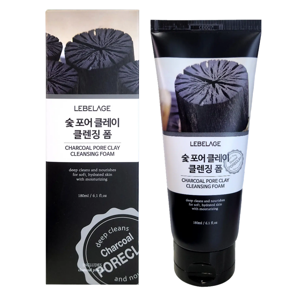 Charcoal Pore Clay Cleansing Foam 180ml